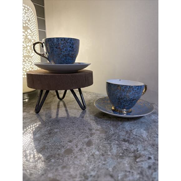 George Jones & Sons JON158 England Tea Cup/Saucer Gold Floral Lace Footed RARE 2 - Picture 1 of 15